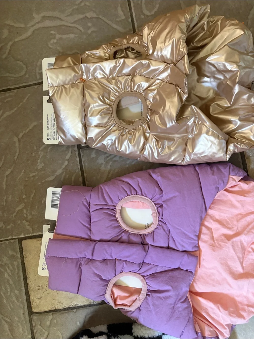 New lot five dog coats size small 10 to 18 pounds